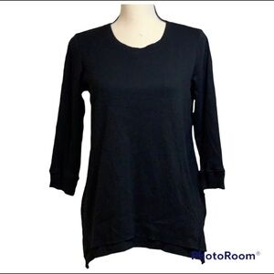 Style & Co Black Lightweight Asymmetrical Hem